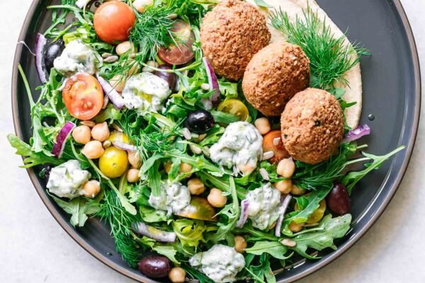 Falafel Salad w/ Tzatziki Sauce
