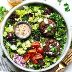 Falafel Salad with Tzatziki Sauce